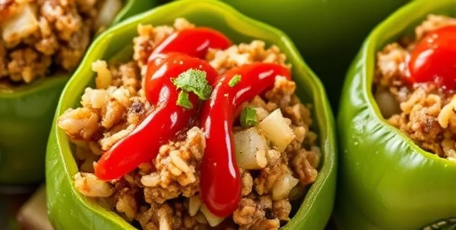 Poivrons verts farcis