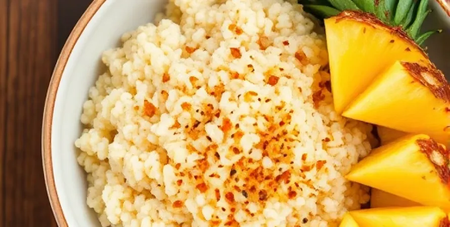 Quinoa au lait de coco et ananas