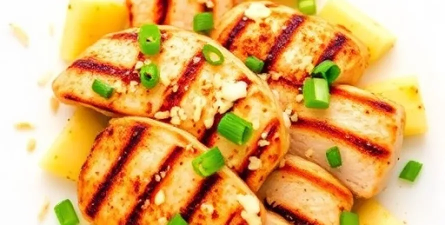 Salade de poulet et ananas au curry