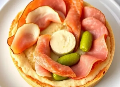 Rouleau de patisserie chaude au jambon de volaille et saucisse
