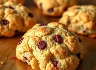 Scones aux pommes et cranberries