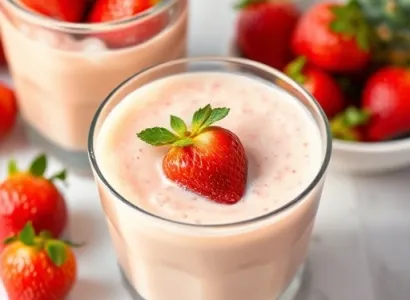 Potage frais aux fraises