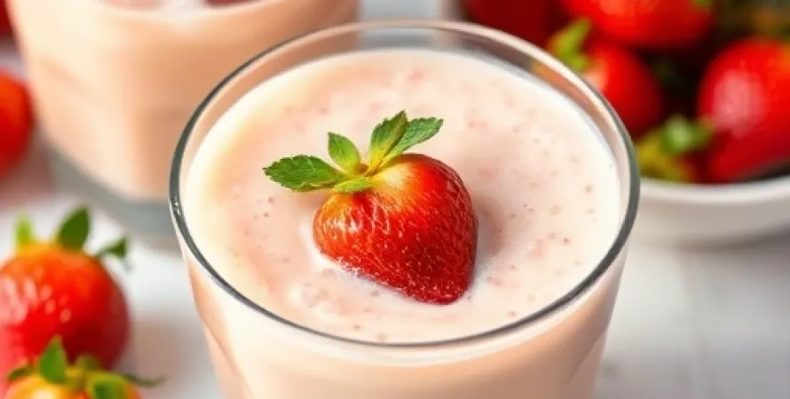 Potage frais aux fraises