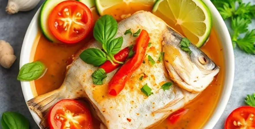 Poisson vapeur avec sauce citron piment