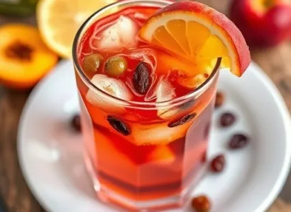 Sangria aux pêches et vin blanc