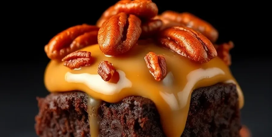 Brownies au caramel et pecans
