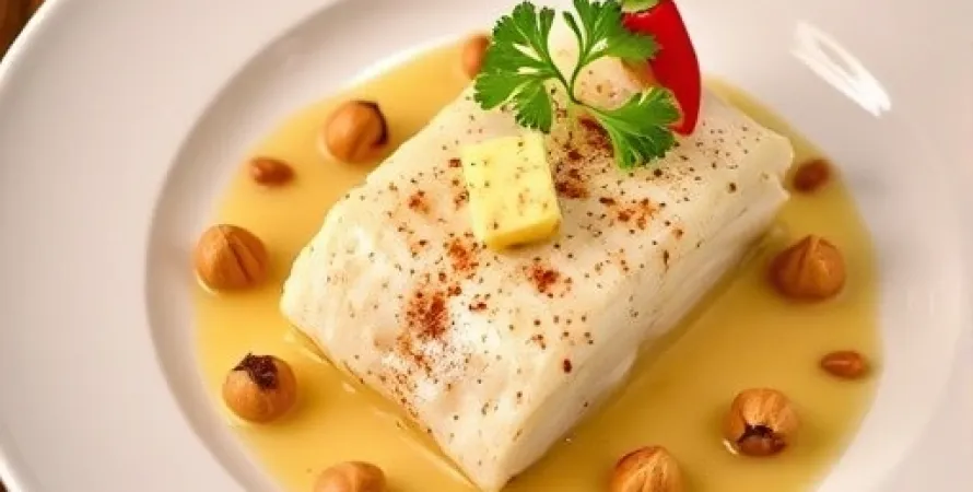 Filet de sole au vin blanc et noix