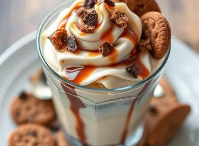 Glace aux morceaux de cookie