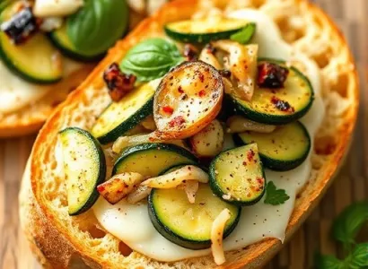 Bruschetta aux courgettes
