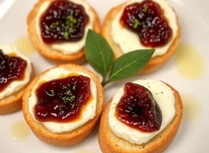 Crostini au fromage de chèvre et à la confiture de figues
