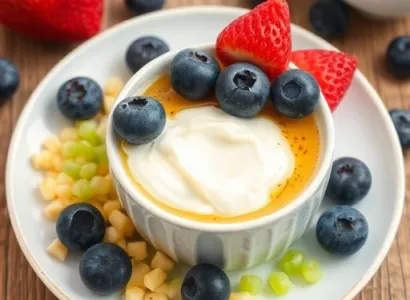Petit déjeuner aux bleuets