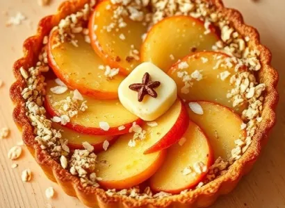 Tarte aux pommes et avoine