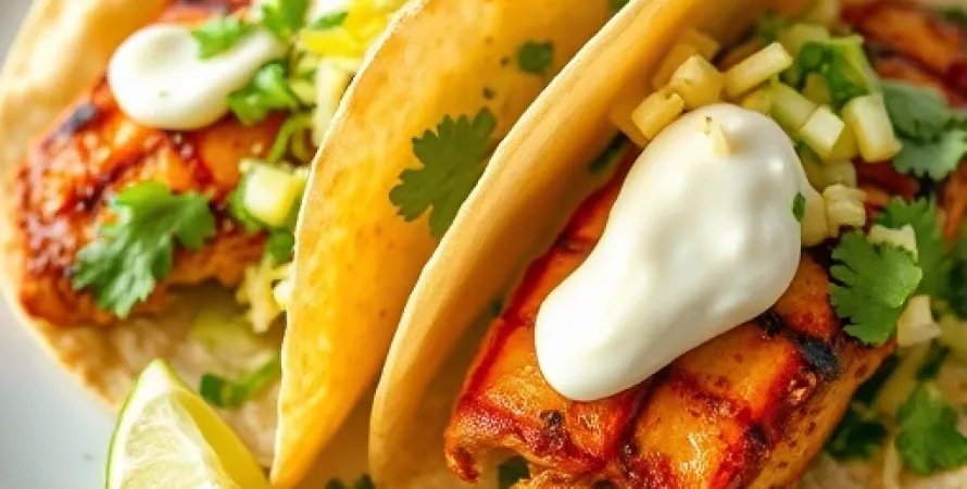 Tacos de poulet légers