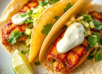 Tacos de poulet légers