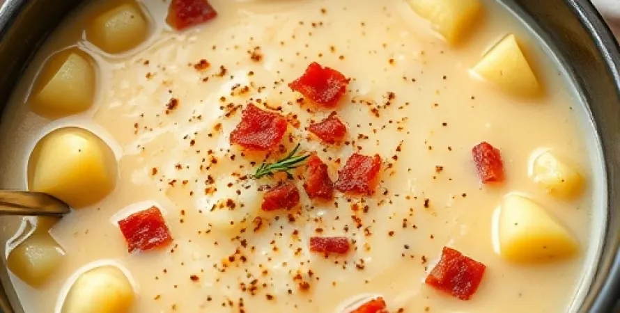 Potage de pommes de terre au cauliflower lactose free
