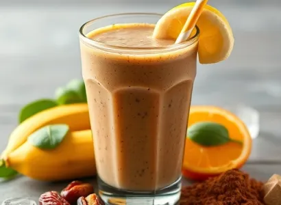 Smoothie aux bananes et au chocolat
