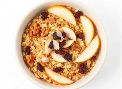Muesli aux pommes et au son d'avoine