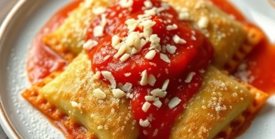 Raviolis frits à la mode italienne