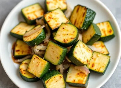 Courgettes grillées au soja