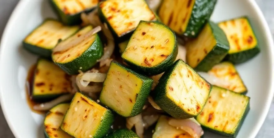 Courgettes grillées au soja