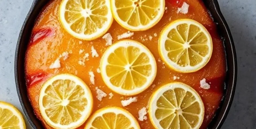Gâteau aux citrons renversé