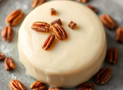 Glace au fromage crémeux et pecans
