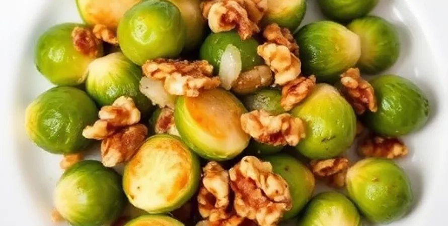 Chou de Bruxelles aux noix et fenouil