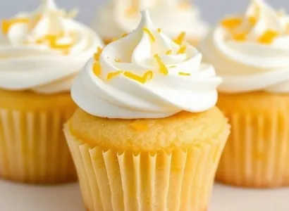 Cupcakes au citron vert avec meringue au coco