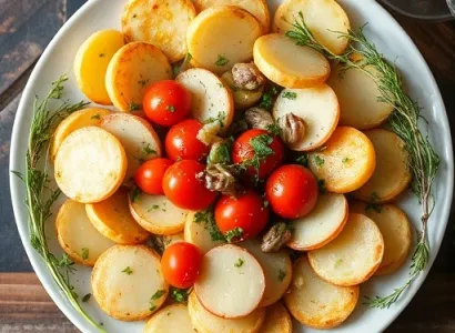 Pâtes aux pommes de terre et herbes