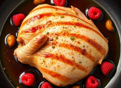 Poulet aux framboises