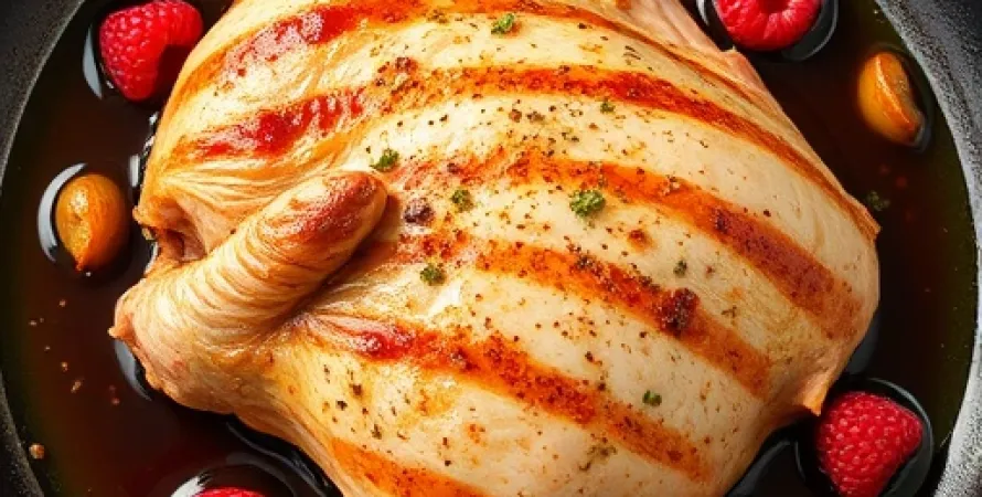 Poulet aux framboises