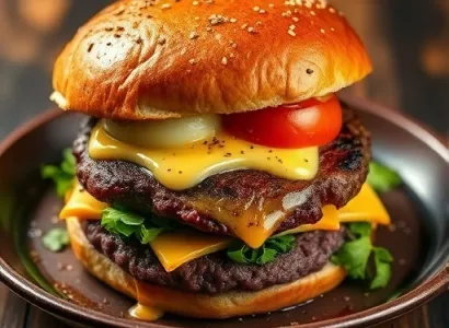 Burger au fromage chaud