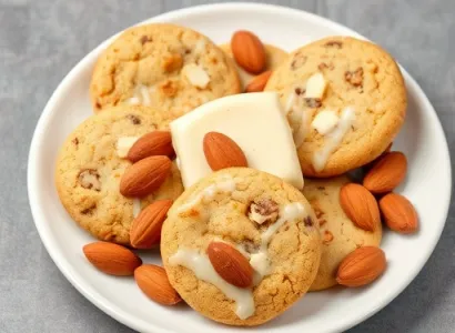 Cookies au Chocolat Blanc et Amandes