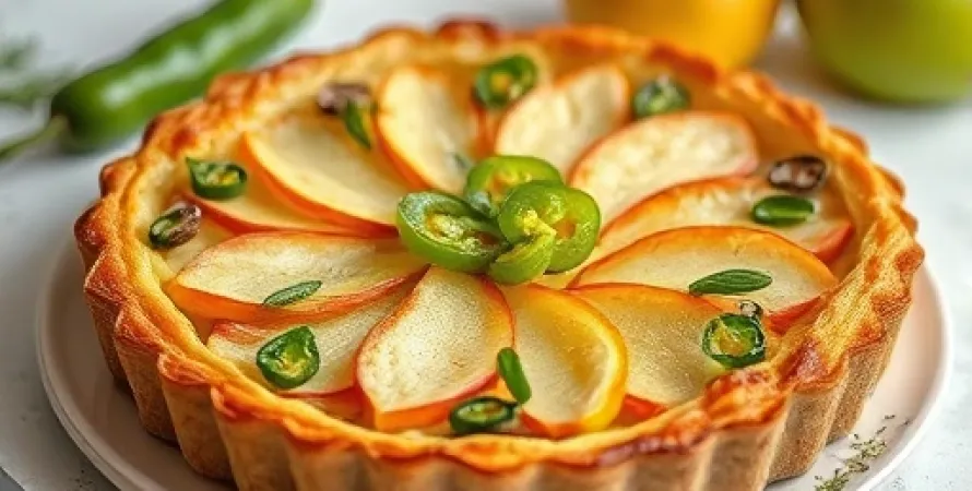 Tarte aux pommes et piments