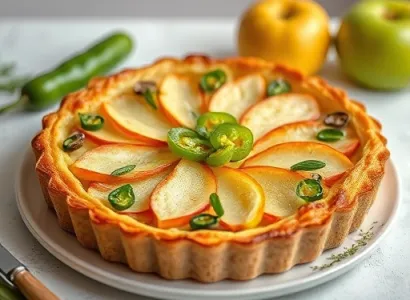 Tarte aux pommes et piments