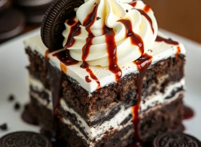 Gâteau à l'Oreo et glace