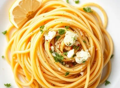 Spaghettini au citron et aux herbes