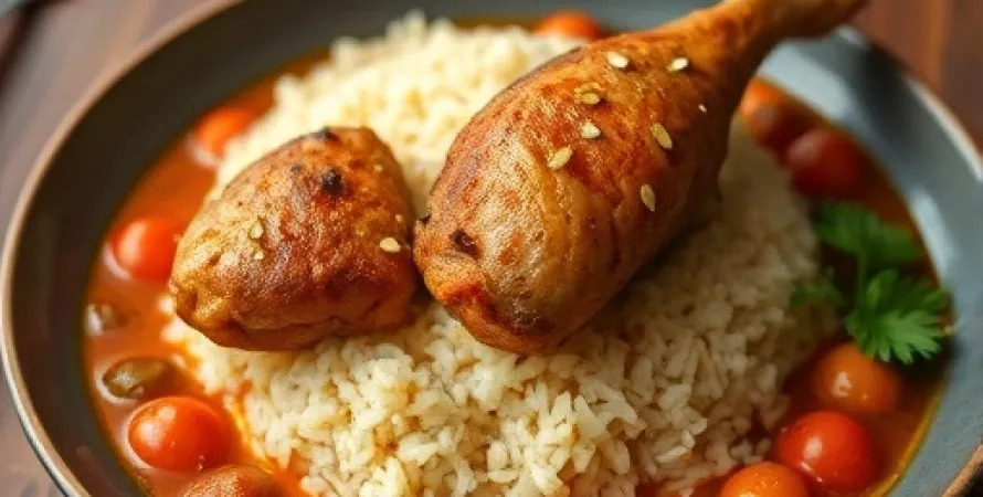 Poulet à la sauce d'arachide