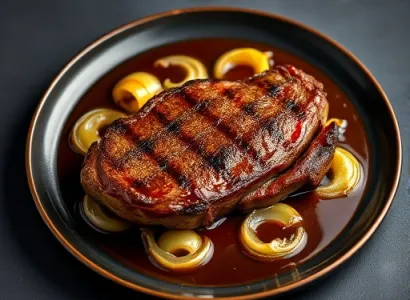 Steak aux oignons