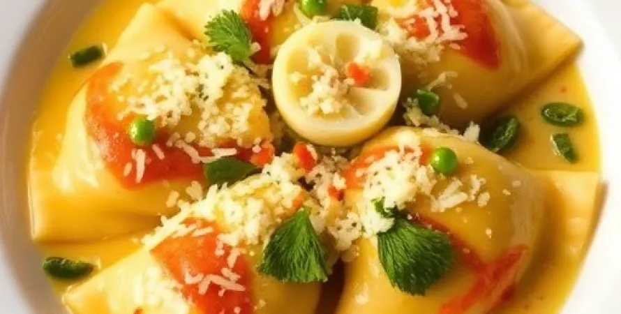Raviolis au fromage poblano