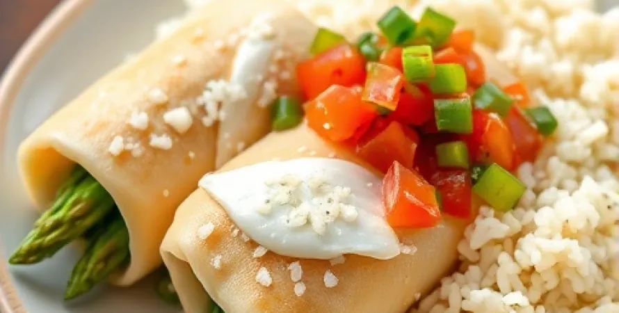Rouleaux de poulet et d'asperges