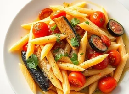 Aubergine au penne