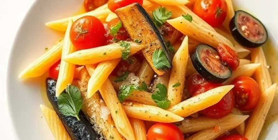 Aubergine au penne