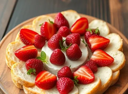 Rouleaux de fromage aux fraises