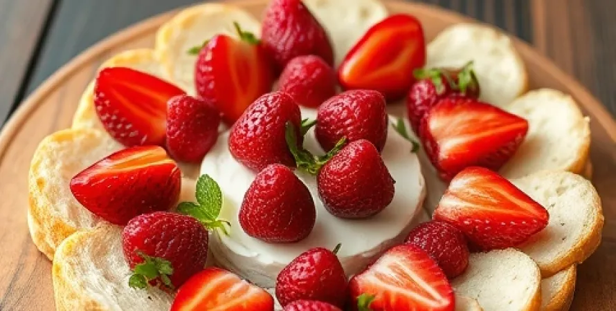 Rouleaux de fromage aux fraises