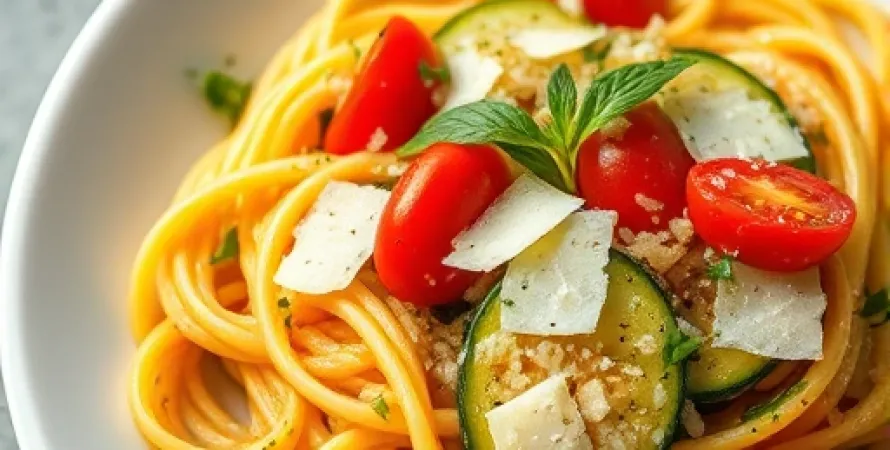 Pâtes d'été aux courgettes et épices