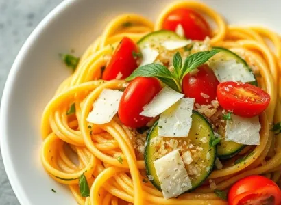 Pâtes d'été aux courgettes et épices