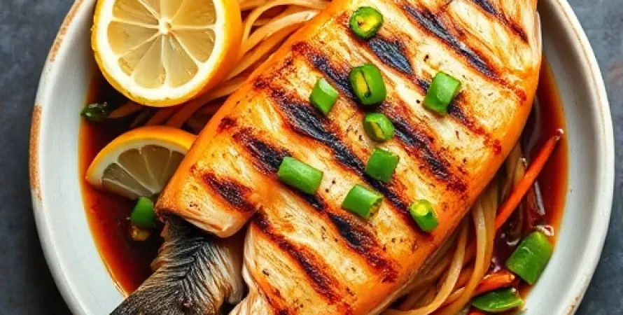 Poisson grillé au miel