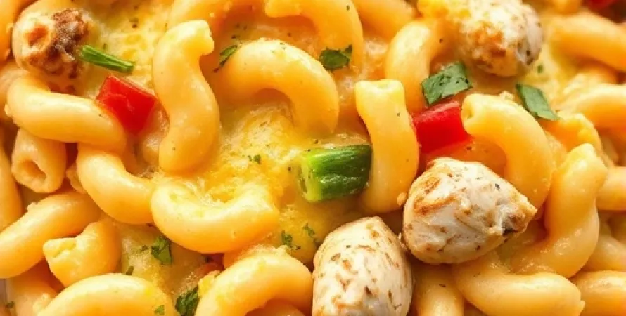 Macaroni au cheddar et au poulet