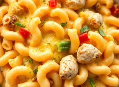 Macaroni au cheddar et au poulet